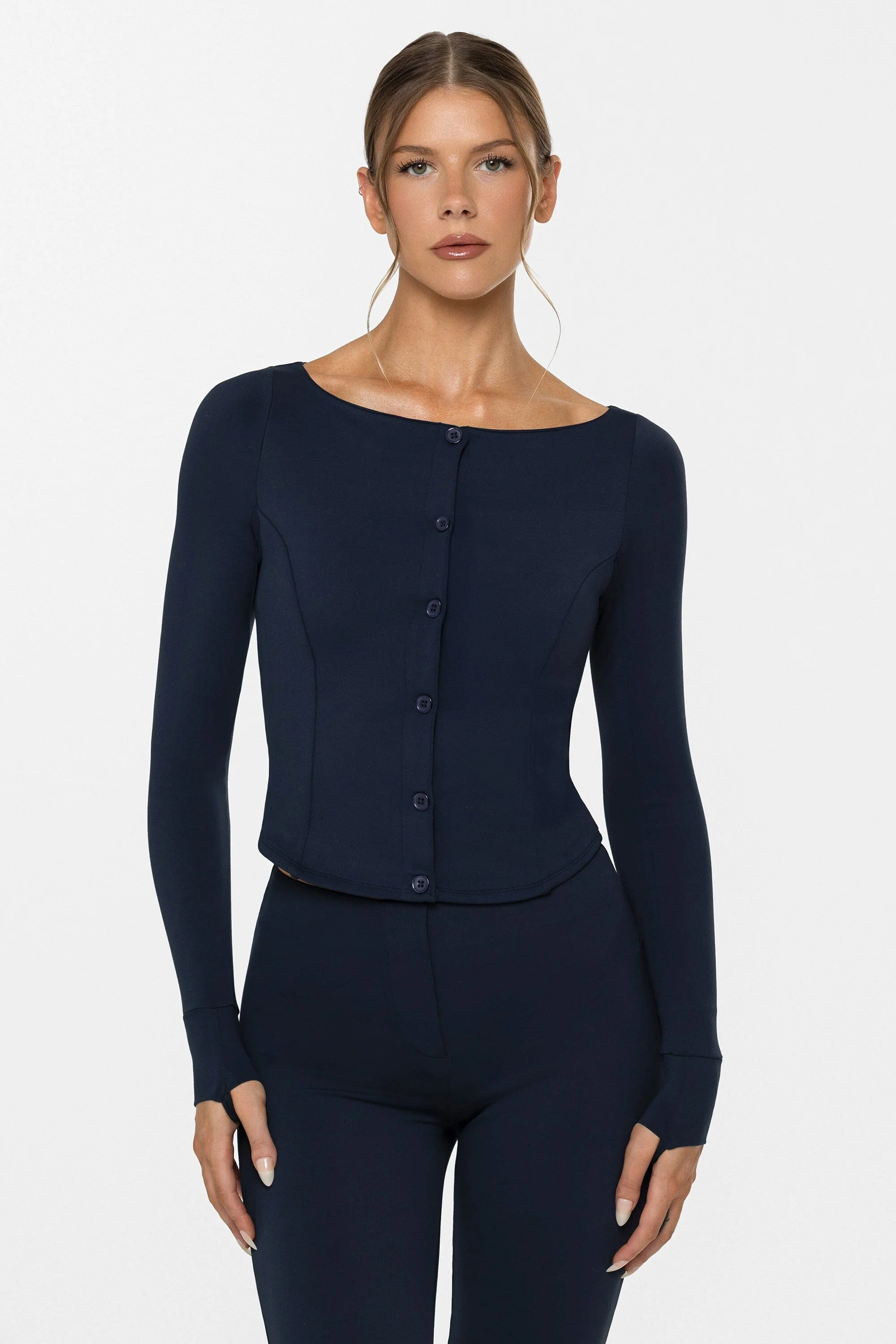 Body Soft™ Boatneck Cardigan