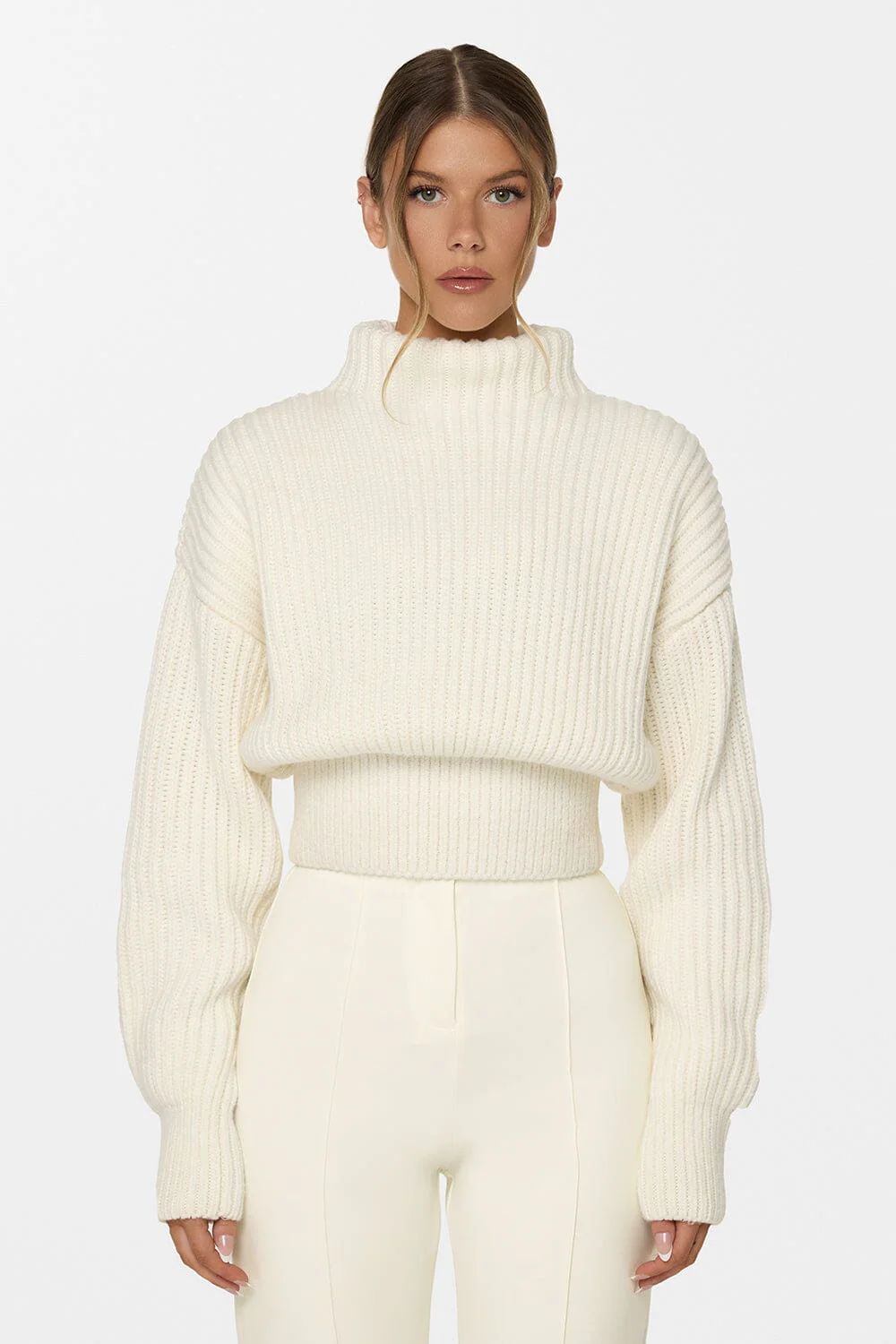 Mock Knit Sweater
